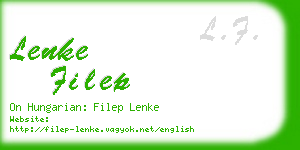 lenke filep business card